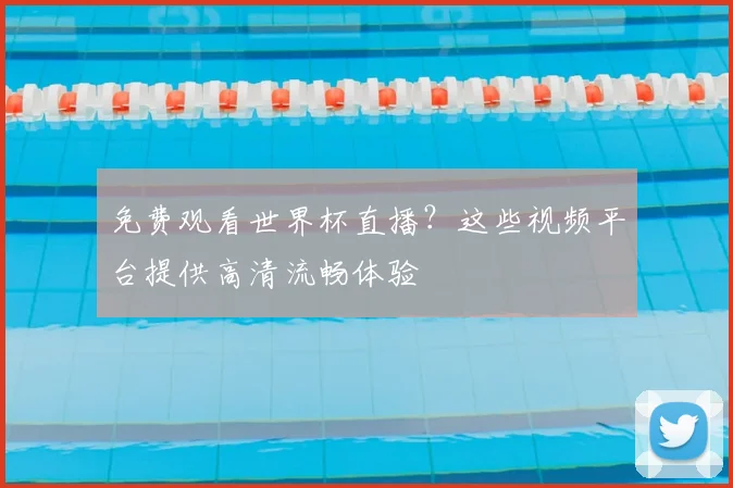 免费观看世界杯直播?这些视频平台提供高清流畅体验