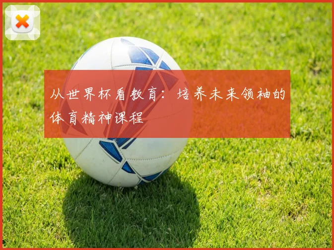 从世界杯看教育:培养未来领袖的体育精神课程